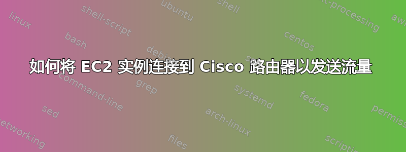 如何将 EC2 实例连接到 Cisco 路由器以发送流量