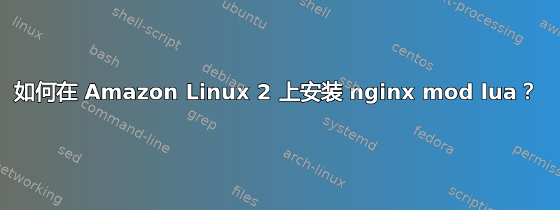 如何在 Amazon Linux 2 上安装 nginx mod lua？