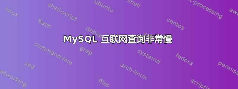 MySQL 互联网查询非常慢