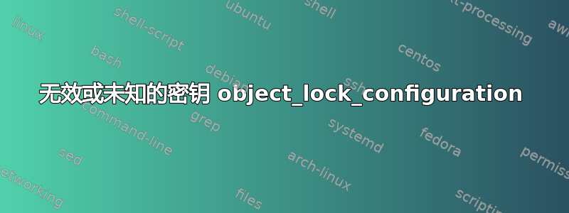 无效或未知的密钥 object_lock_configuration