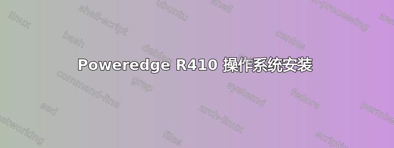 Poweredge R410 操作系统安装