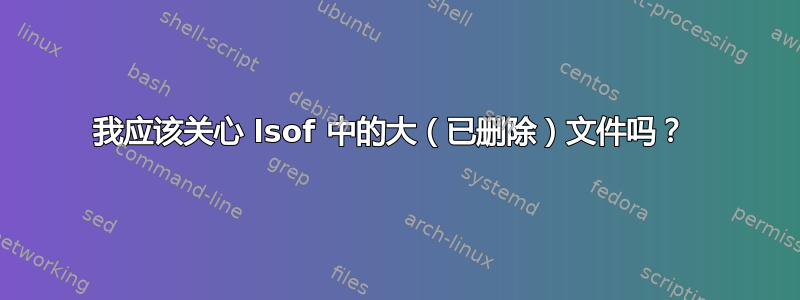 我应该关心 lsof 中的大（已删除）文件吗？ 