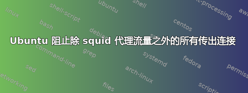 Ubuntu 阻止除 squid 代理流量之外的所有传出连接