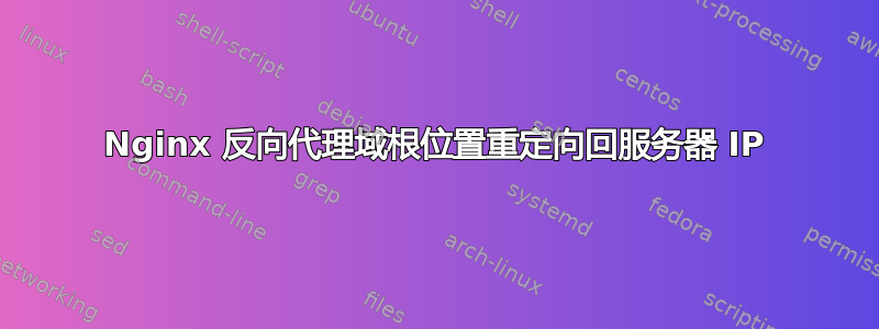 Nginx 反向代理域根位置重定向回服务器 IP