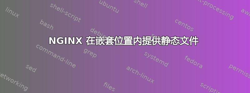 NGINX 在嵌套位置内提供静态文件