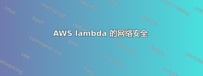 AWS lambda 的网络安全