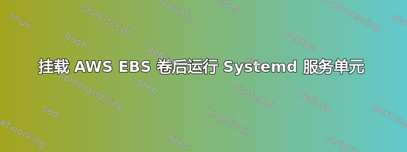 挂载 AWS EBS 卷后运行 Systemd 服务单元