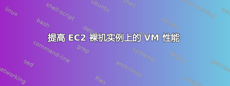 提高 EC2 裸机实例上的 VM 性能