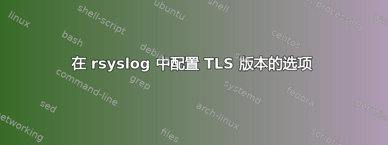 在 rsyslog 中配置 TLS 版本的选项