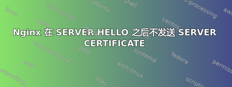 Nginx 在 SERVER HELLO 之后不发送 SERVER CERTIFICATE