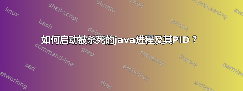 如何启动被杀死的java进程及其PID？