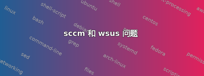 sccm 和 wsus 问题