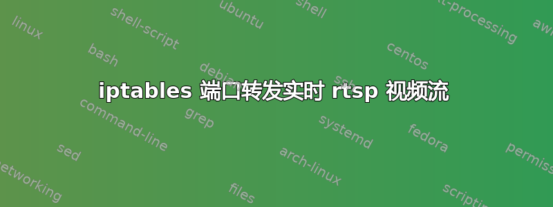 iptables 端口转发实时 rtsp 视频流