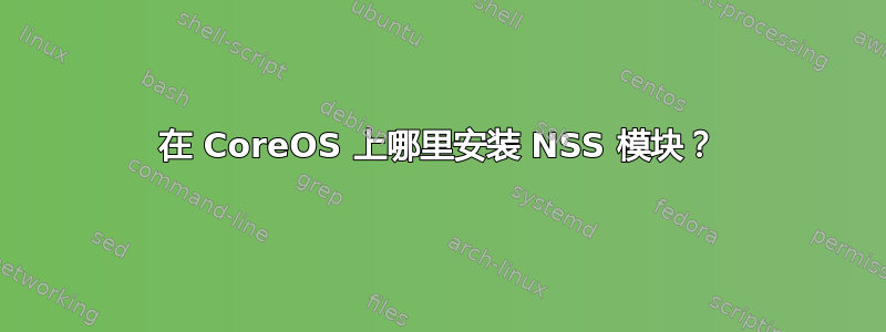 在 CoreOS 上哪里安装 NSS 模块？