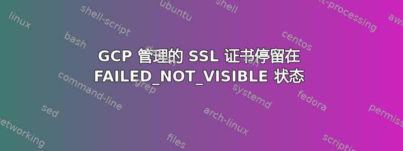 GCP 管理的 SSL 证书停留在 FAILED_NOT_VISIBLE 状态