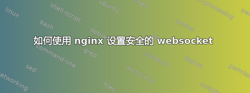 如何使用 nginx 设置安全的 websocket