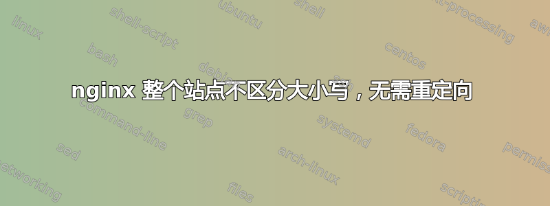 nginx 整个站点不区分大小写，无需重定向