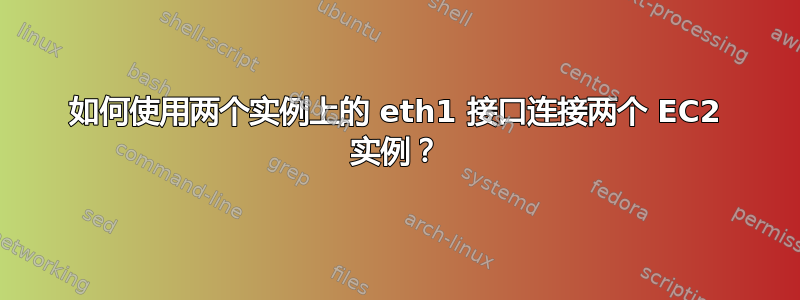 如何使用两个实例上的 eth1 接口连接两个 EC2 实例？