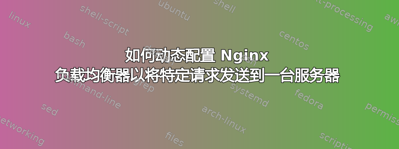 如何动态配置 Nginx 负载均衡器以将特定请求发送到一台服务器