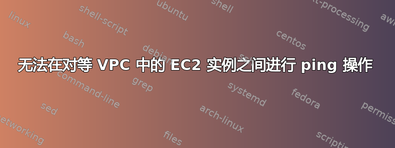 无法在对等 VPC 中的 EC2 实例之间进行 ping 操作