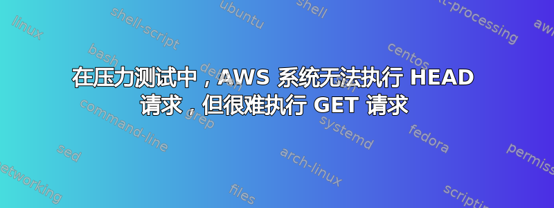 在压力测试中，AWS 系统无法执行 HEAD 请求，但很难执行 GET 请求