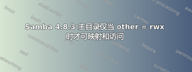 Samba 4.8.3 主目录仅当 other = rwx 时才可映射和访问