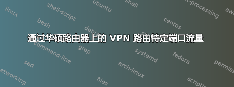 通过华硕路由器上的 VPN 路由特定端口流量