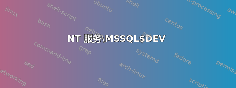 NT 服务\MSSQL$DEV