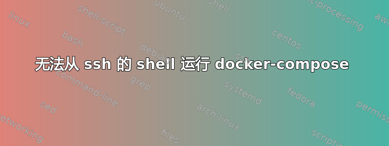 无法从 ssh 的 shell 运行 docker-compose