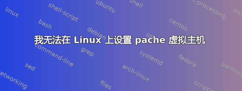 我无法在 Linux 上设置 pache 虚拟主机