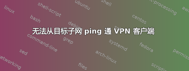 无法从目标子网 ping 通 VPN 客户端