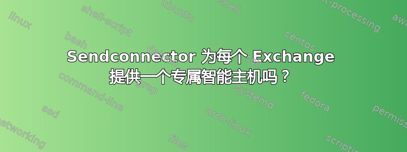 Sendconnector 为每个 Exchange 提供一个专属智能主机吗？