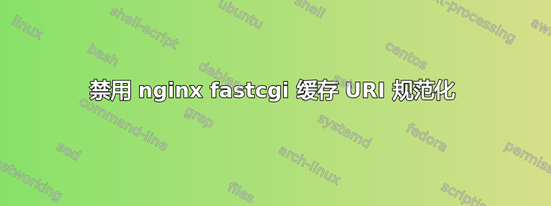 禁用 nginx fastcgi 缓存 URI 规范化