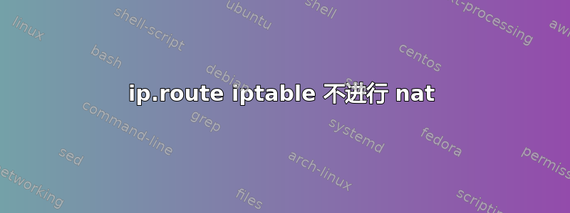 ip.route iptable 不进行 nat