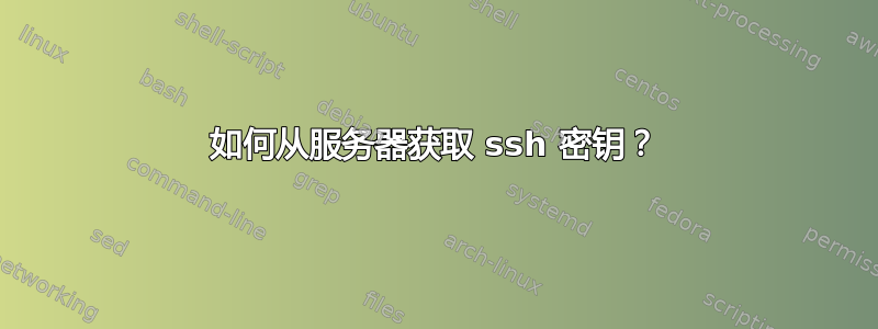 如何从服务器获取 ssh 密钥？