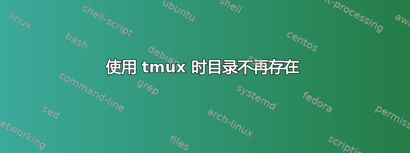 使用 tmux 时目录不再存在