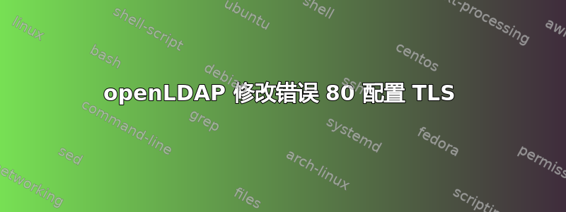 openLDAP 修改错误 80 配置 TLS