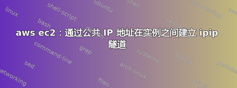 aws ec2：通过公共 IP 地址在实例之间建立 ipip 隧道