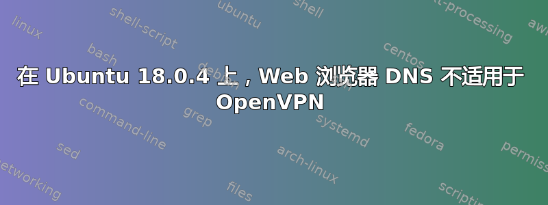 在 Ubuntu 18.0.4 上，Web 浏览器 DNS 不适用于 OpenVPN