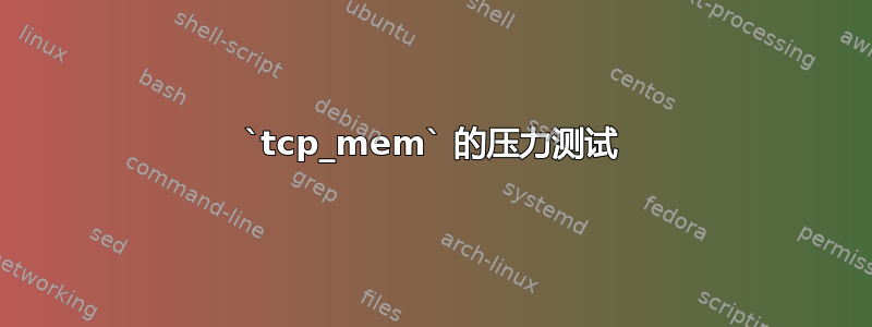 `tcp_mem` 的压力测试