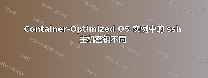 Container-Optimized OS 实例中的 ssh 主机密钥不同