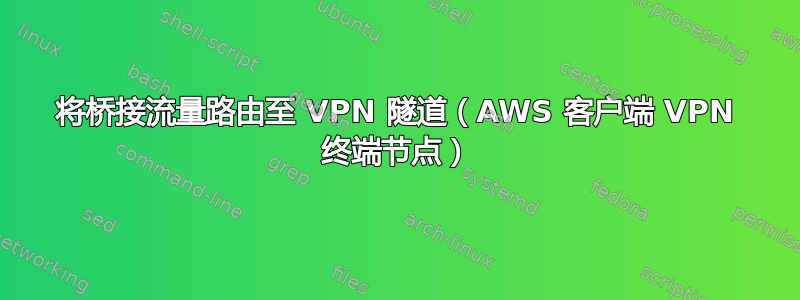 将桥接流量路由至 VPN 隧道（AWS 客户端 VPN 终端节点）