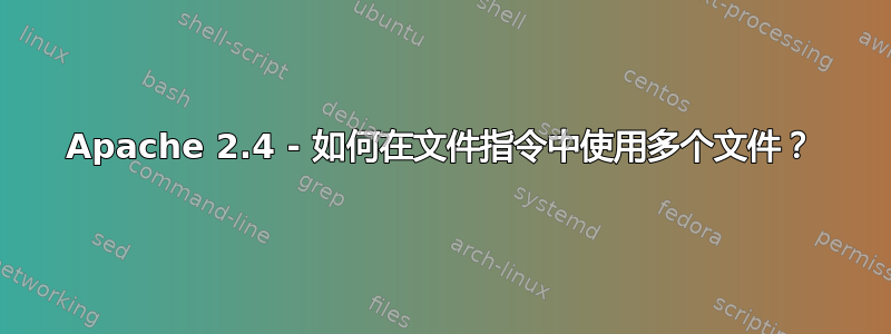 Apache 2.4 - 如何在文件指令中使用多个文件？