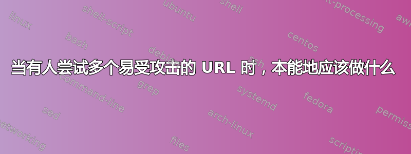 当有人尝试多个易受攻击的 URL 时，本能地应该做什么