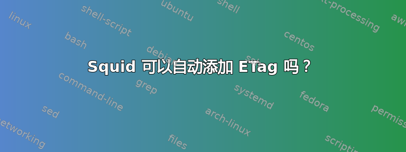 Squid 可以自动添加 ETag 吗？