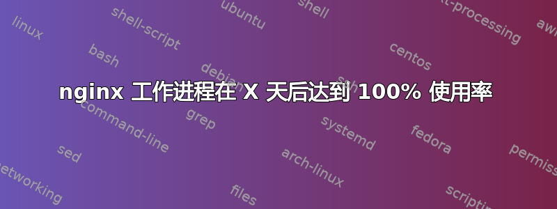 nginx 工作进程在 X 天后达到 100% 使用率