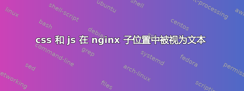 css 和 js 在 nginx 子位置中被视为文本