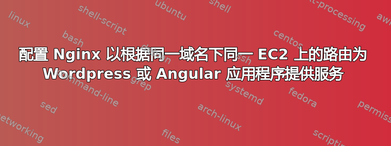 配置 Nginx 以根据同一域名下同一 EC2 上的路由为 Wordpress 或 Angular 应用程序提供服务