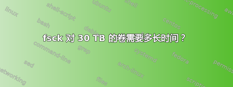 fsck 对 30 TB 的卷需要多长时间？