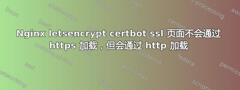 Nginx letsencrypt certbot ssl 页面不会通过 https 加载，但会通过 http 加载